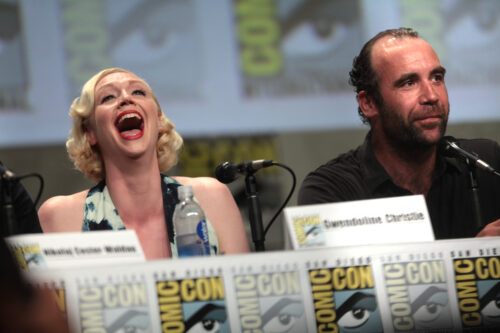 Gwendoline Christie and Rory McCann at San Diego Comic Con, 25 July 2014