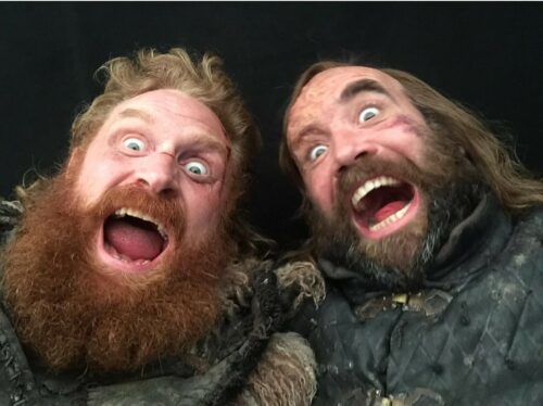 Kristofer Hivju and Rory McCann from the set of Game of Thrones (3 of 4) posted to Instagram 7 May 2019
