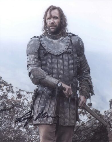 Rory McCann as Sandor "The Hound" Clegane, about to throw down with Brienne of Tarth in season four